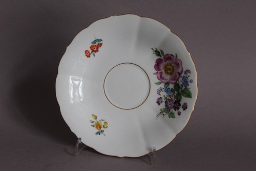 Meissen bunte blume untertasse - blume,